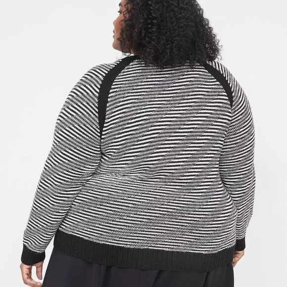 LANE BRYANT - Long-Sleeve Button-Front Stitch Cardigan - Picture 2 of 4